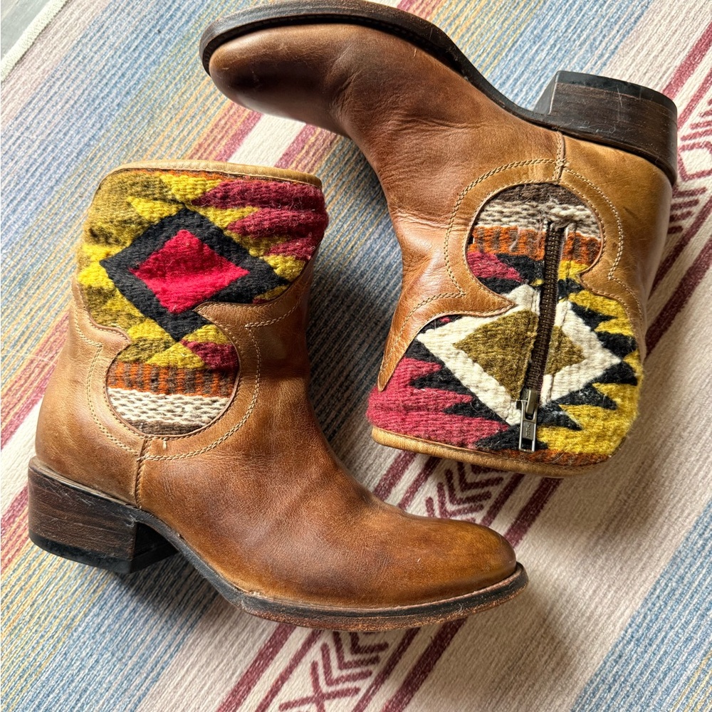 Freebird by Steven Multicolor Patterned Ankle Boots